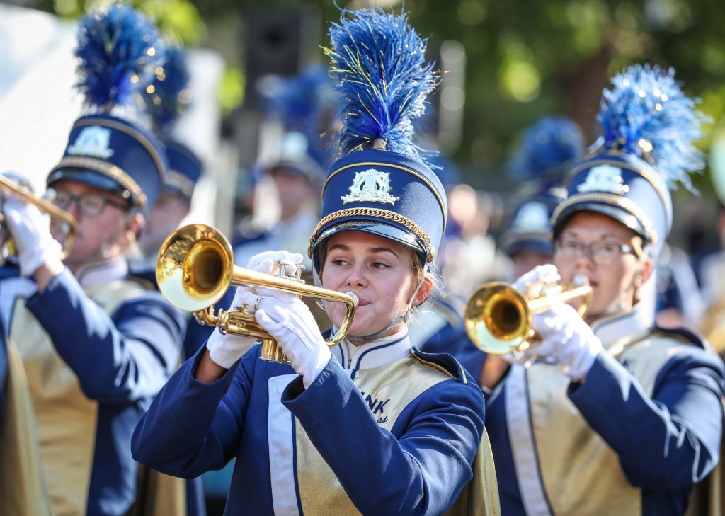 UNK Pride of the Plains Marching Band at Band Day 2018
